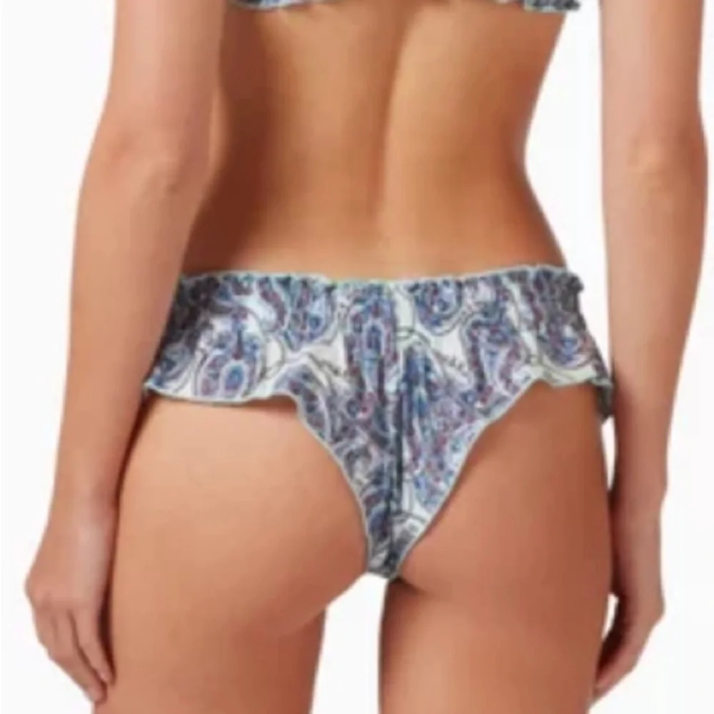 New! Frankie's Bikinis Pippa Shine Bikini Brief paisley thong 1076